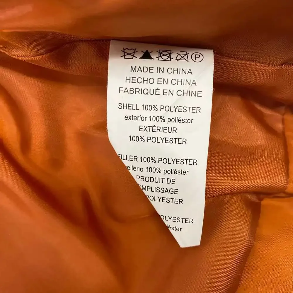 Michael Kors Orange Sleeveless Puffer Vest | Women’s Medium